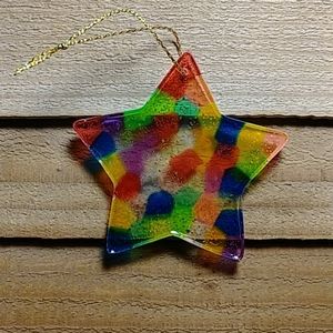 Star Shaped Colorful Suncatcher Christmas Ornament